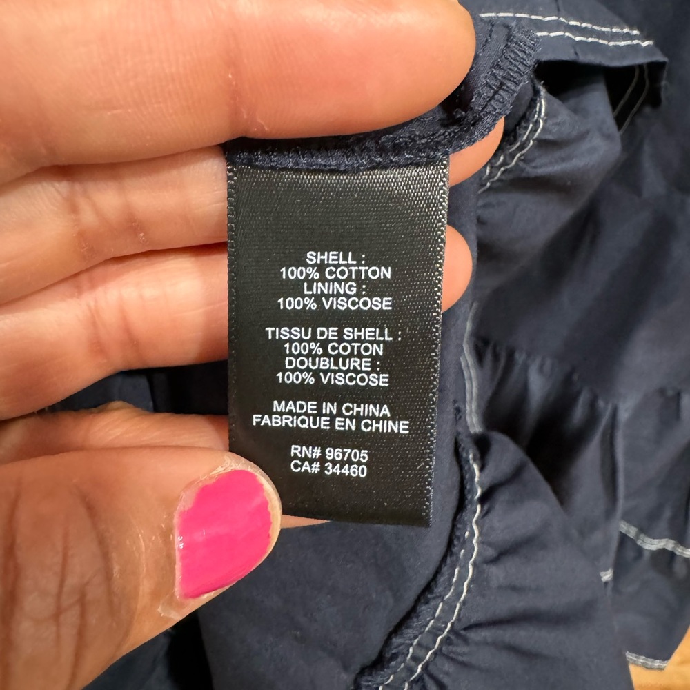 Rebecca Taylor Navy Blue Ruffle Wrap Dress - Picture 11 of 11